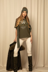 Alessa HNWI T-Shirt От Памук - Military - Изображение 7