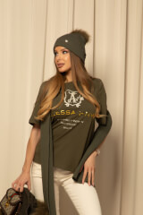Alessa HNWI T-Shirt От Памук - Military - Изображение 8
