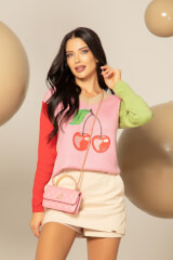 Cherry on Top Pulover Tricotat - 4 culori - Imagine 2