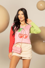 Cherry on Top Pulover Tricotat - 4 culori - Imagine 4