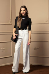 Comfy Style Блуза С 3/4 Ръкав - Black - Изображение 4