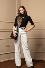 Comfy Style Блуза С 3/4 Ръкав - Black - Изображение 5