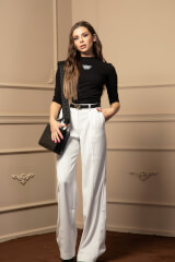 Comfy Style Блуза С 3/4 Ръкав - Black - Изображение 6