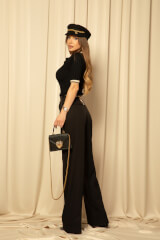 Oversized Nonchalance Панталон - Black - Изображение 4