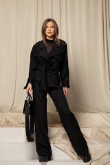 Fashion Move Къс Тренч - Black - Изображение 5