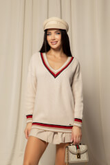 Touch of Elegance Пуловер От Плетиво - Seashell - Изображение 2