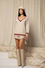 Touch of Elegance Пуловер От Плетиво - Seashell - Изображение 6