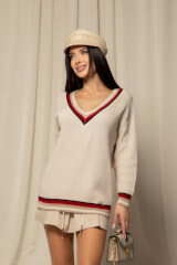 Touch of Elegance Пуловер От Плетиво - Seashell - Изображение 7