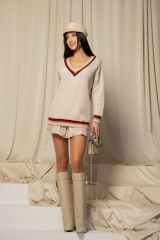 Touch of Elegance Пуловер От Плетиво - Seashell - Изображение 8