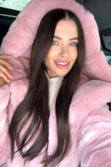 Winter Bunny Hăinuță Din Blană Eco - Pink - Imagine 3