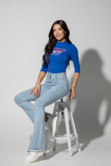 Stylish Everyday Блуза С 3/4 Ръкав - Blue - Изображение 6