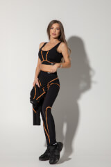 Prime Active Кроп-Топ - Black/Orange - Изображение 8