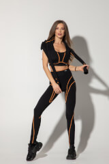 Prime Active Кроп-Топ - Black/Orange - Изображение 7