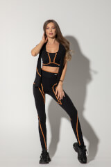 Prime Active Кроп-Топ - Black/Orange - Изображение 4