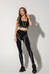 Prime Active Кроп-Топ - Black/White - Изображение 4