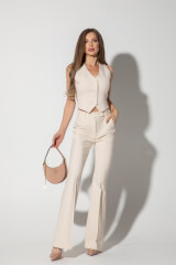 Old money Елек - natural beige - Изображение 5