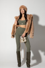 Winter Bunny Палтенце От Еко Косъм - Mocha - Изображение 8