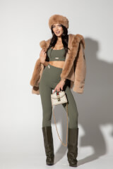 Winter Bunny Палтенце От Еко Косъм - Mocha - Изображение 6