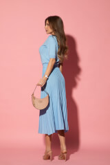 Dream Ribbon Midi Φούστα - Blue - Εικόνα 3