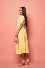 Dream Ribbon Midi Φούστα - Yellow - Εικόνα 8