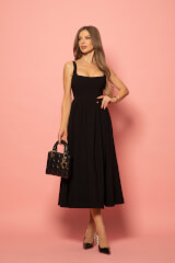Elegant Euphoria  Midi Рокля - Black - Изображение 4