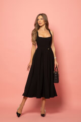 Elegant Euphoria  Midi Рокля - Black - Изображение 7