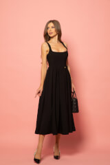 Elegant Euphoria  Midi Рокля - Black - Изображение 8