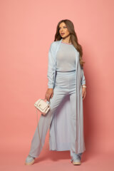 Pastel muse Μακριά Ζακέτα - Light Blue - Εικόνα 3