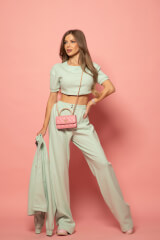 Daily Luxe Κοντή Αθλητική Μπλούζα - Mint - Εικόνα 5