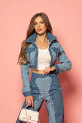 Denim Elegance Κοντό Τζάκετ - Εικόνα 3