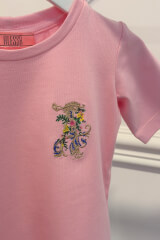Alessa Royalty Mini T-Shirt с бродерия - Light Pink - Изображение 2