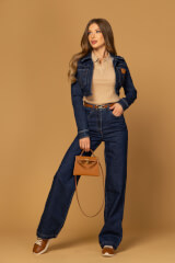 Denim Society Jachetă scurtă din denim - Dark Blue - Imagine 9