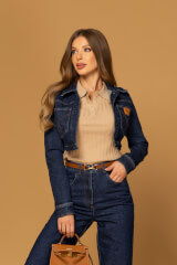 Denim Society Blugi drepți - Dark Blue - Imagine 6