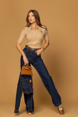 Denim Society Blugi drepți - Dark Blue - Imagine 5