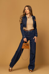 Denim Society Blugi drepți - Dark Blue - Imagine 8