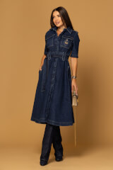 Elevated Essentials Rochie-trench - Denim - Imagine 5