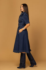 Elevated Essentials Rochie-trench - Denim - Imagine 6