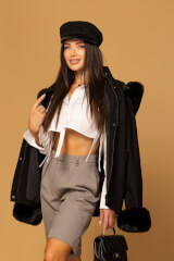 Timeless Twist Pantaloni Până La Genunchi - grey - Imagine 4