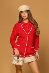 Forever Luxe Жилетка От Плетиво - Red