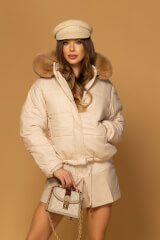 Winter Statement Зимно Яке - Soft Beige - Изображение 5