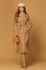 Signature Luxe Палто С Вълна - Mocha - Изображение 8