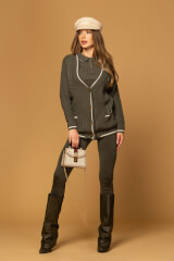 Forever Luxe Жилетка От Плетиво - Military - Изображение 4