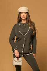 Forever Luxe Жилетка От Плетиво - Military - Изображение 2