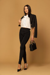 Modern Tempo Blazer scurt - Black - Imagine 21