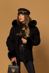 Winter Pulse Palton de Iarnă - Bomber din Cașmir - Black - Imagine 6