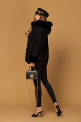 Winter Pulse Palton de Iarnă - Bomber din Cașmir - Black - Imagine 10