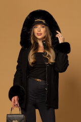 Winter Pulse Palton de Iarnă - Bomber din Cașmir - Black - Imagine 7