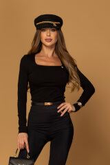 Comfy Charm Блуза С Дълъг Ръкав - Black