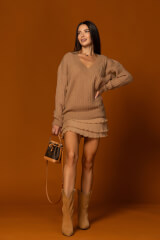 Wool Poise Пуловер От вълна - Mocha - Изображение 9