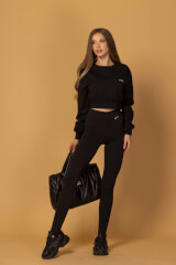 Everyday Energy Къса Спортна Блуза - Black - Изображение 3